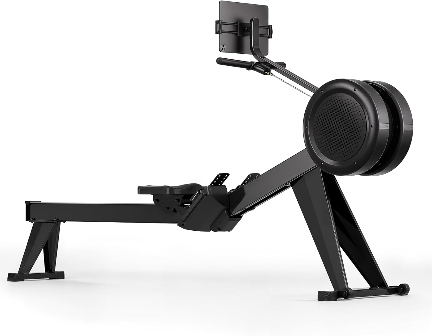 YOSUDA R2 Rowing Machine - Adjustable Air Resistance Rower with Self-Powered Monitor | Ergonomic Design, 53.7'' Rail