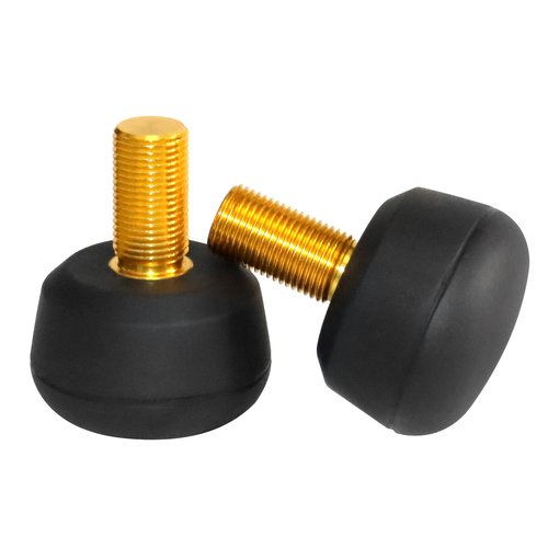 TUOSAMTIN Roller Skate Adjustable Rubber Toe Stoppers, 1 Pair Roller Skates Brake with Screws Replacement Skate Accessories (Black)