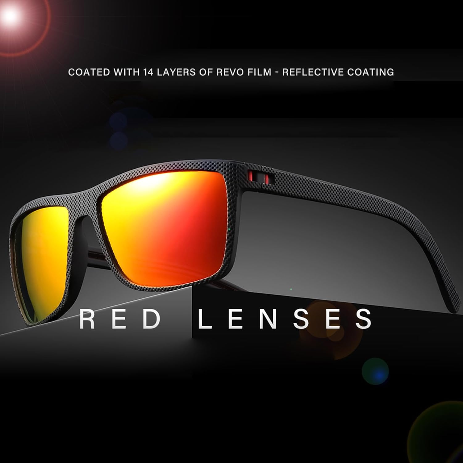 Skiennix Square Polarized Sunglasses - Vintage Style UV Protection | Lightweight Frame for Men