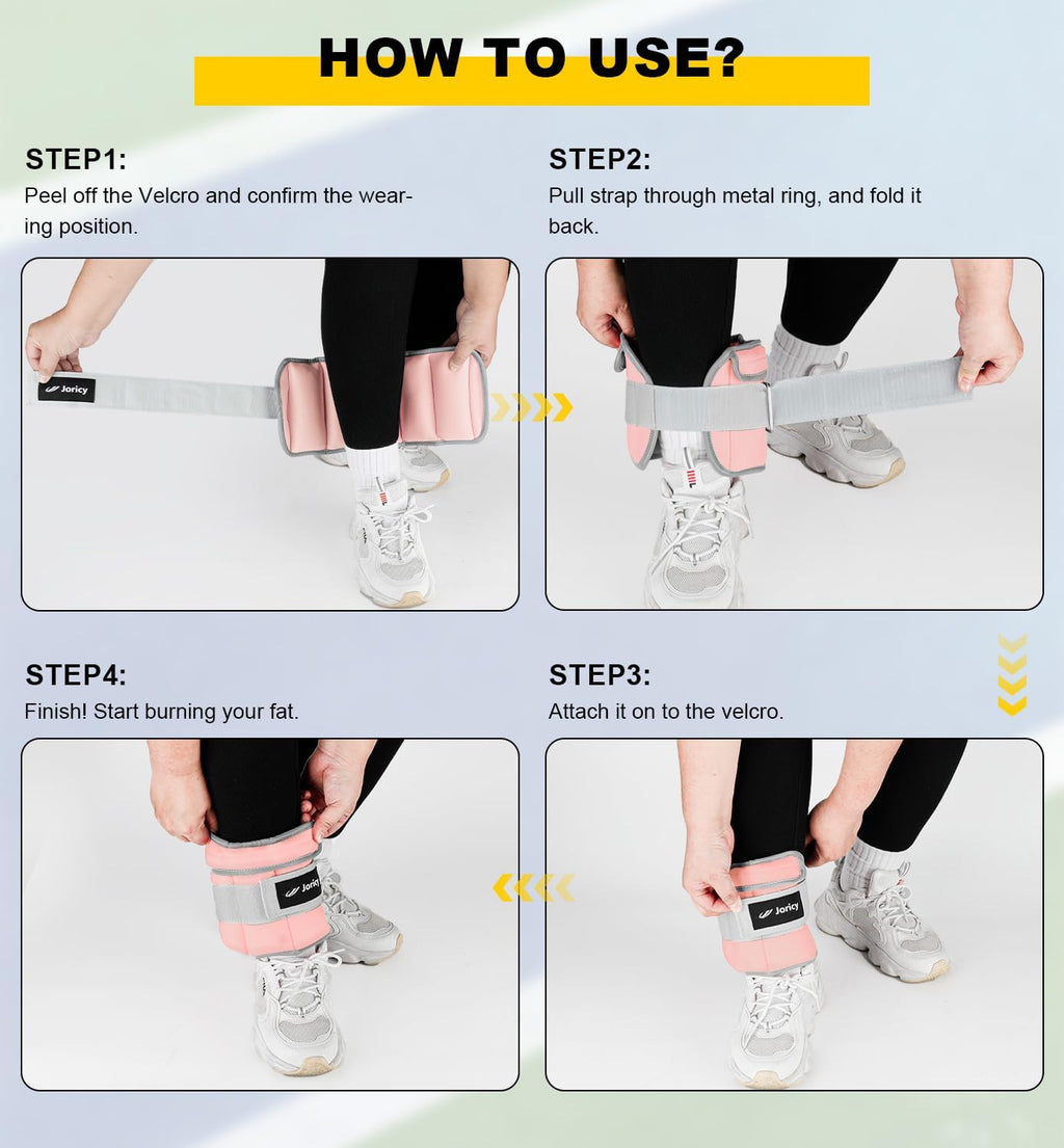 Skiennix Adjustable Ankle Weights - Removable Weight for Strength Training | 1-10 LBS, 1 Pair