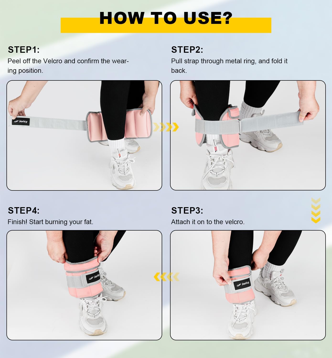 Skiennix Adjustable Ankle Weights - Removable Weight for Strength Training | 1-10 LBS, 1 Pair