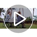FUNDANGO Blue 2-Pack Padded Camping Stools 18.1in Support 440Lbs Foldable