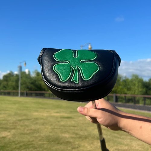 barudan golf Putter Cover Half Mallet Putter Headcover Magnetic Club Protector (Black)