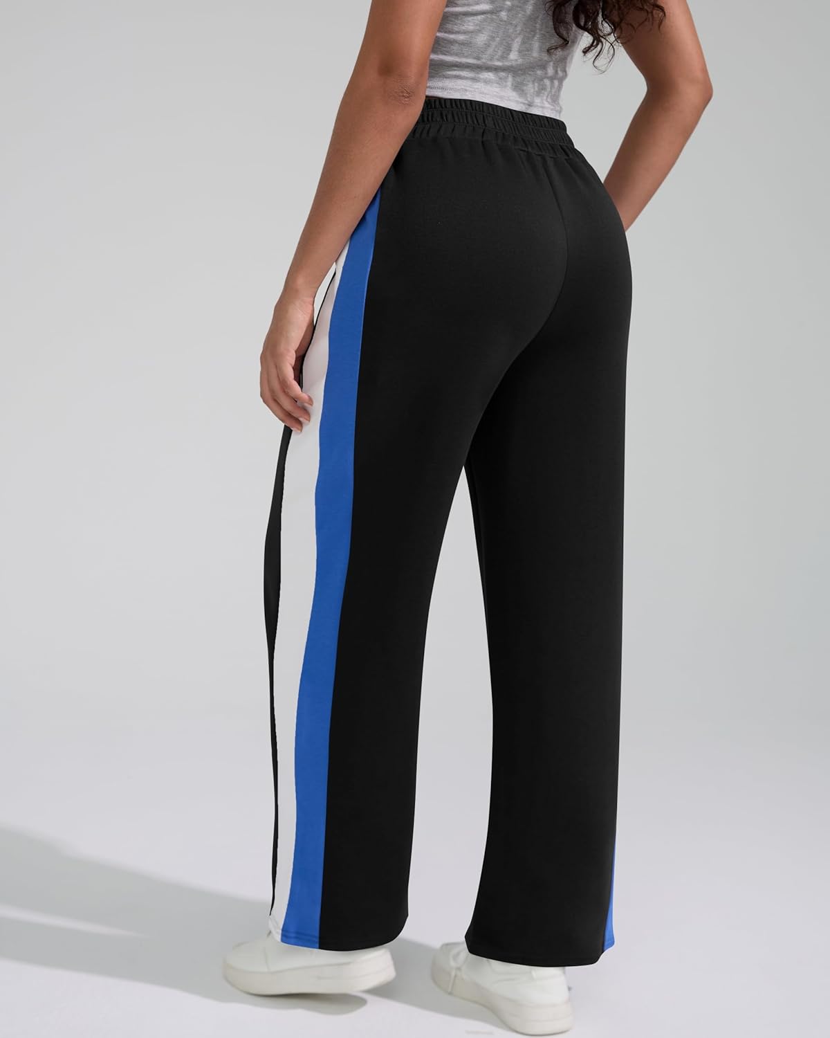 Skiennix Women's Wide Leg Sweatpants - High Waisted Cotton Track Pants with Pockets, Baggy Fit