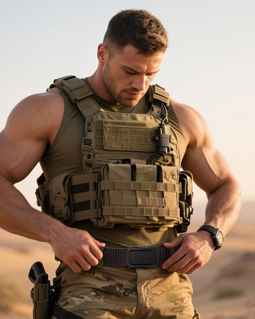 EZL Tactical Belt for Men - 1.5" Adjustable Nylon Web Duty Belt with Automatic Slide Buckle