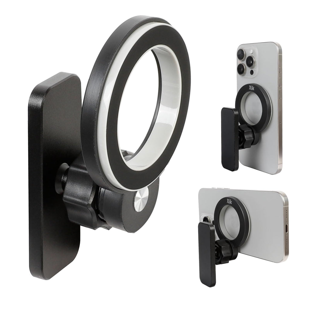 xik Magnetic Golf Cart Phone Holder Mount for MagSafe,[Dual Magnet] Portable Detachable Magnetic Phone Stand Compatible with iPhone 17 16 15 14 13 12