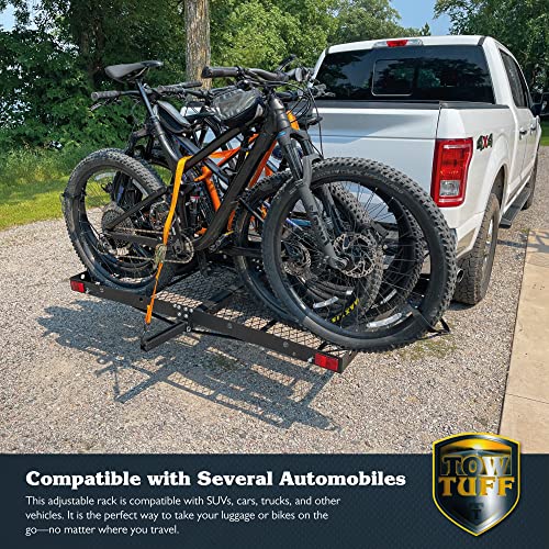 Heavy-Duty Hitch Cargo Carrier with Bike Rack - 500 lb Capacity, Universal Fit