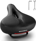 ROCKBROS Bike Seat Cushion - Ergonomic Memory Foam with Dual Shock Absorption | Waterproof & Comfortable for Peloton & Road Bikes