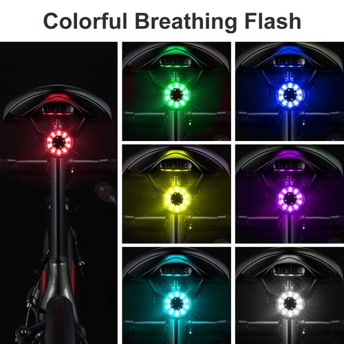 ROCKBROS Bike Tail Light Rear Bike Light Rechargeable Bike Rear Light Waterproof Bike Taillightv