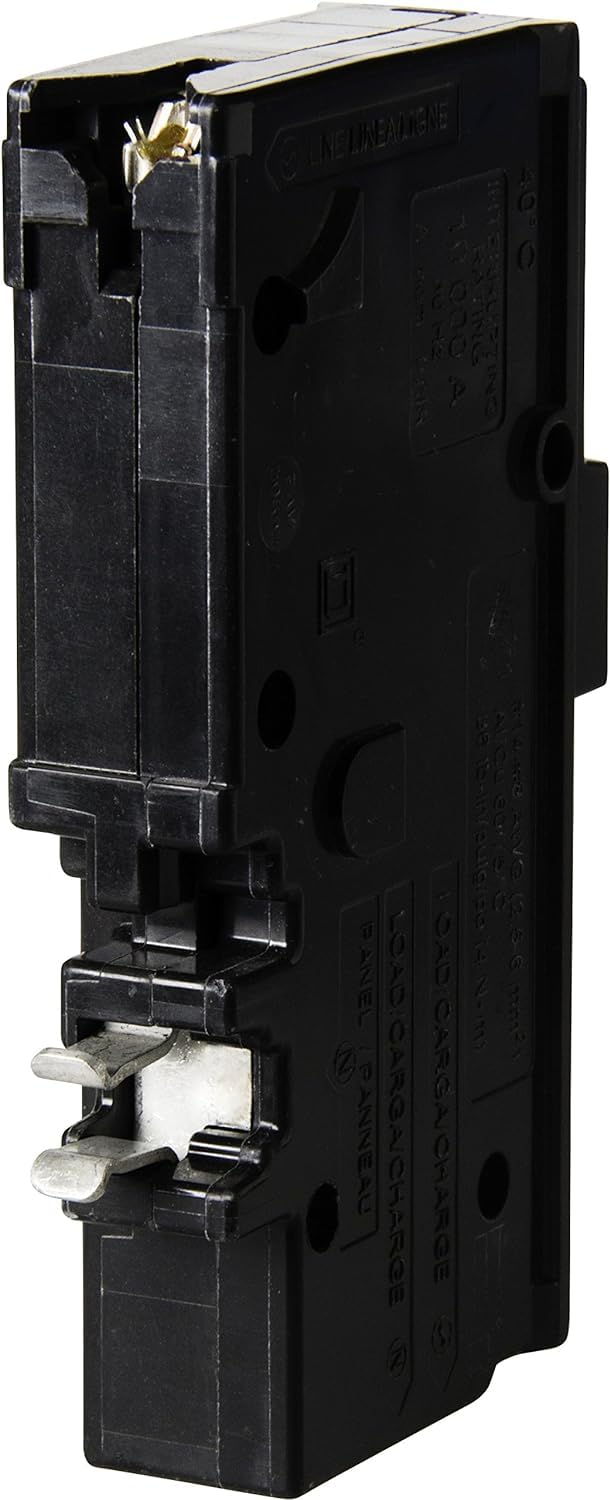 15 Amp CAFCI/GFCI Plug-On-Neutral Single-Pole Breaker for Homeline - 120V, 10kA (HOM115PCAFIC) Variation: Breaker, 15-Amp