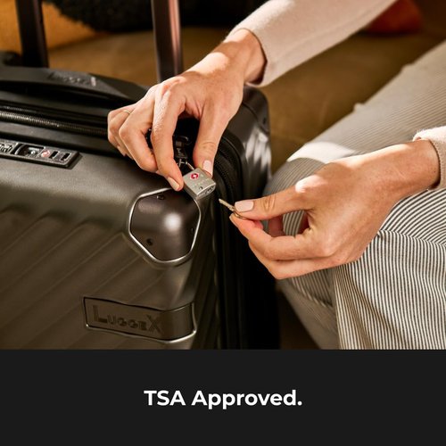 Master Lock Brass TSA Approved Luggage Locks - Keyed Padlocks for Suitcases & Backpacks | 4 Pack