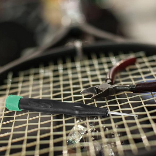 POPETPOP Badminton Stringing Machine Tool with Durable Hook 5.03In Indoor Racket Stringing Equipment for Professional Badminton Racket Supply and Precise Stringing Grip