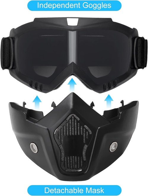 Paintball Anti-Fog Face Mask, Full Face Protective Face Mask, Removable & Adjustable for CS Games, Halloween, Movie Props Role-Playing