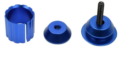 Domain Cycling - Handlebar End Plugs - Expanding, Aluminum and Adjustable Handlebar Bike Bar Ends for Road, Mountain, BMX, MTB Bicycle - 2 Set Plug or Cap for Bike Bars (Blue)
