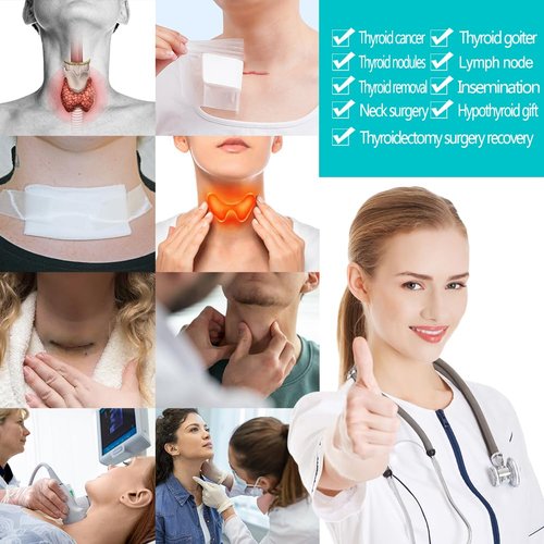 20 Pcs Waterproof Shower Protector Bandage 4"x4.7" for Thyroidectomy Surgery Recovery Thyroid Cancer Neck Surgical Incision Scar Adhesive Wounds Cover Island Dressing Bordered Gauze