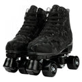 Womens Roller Skates Classic High-top Roller Skates Four-Wheel Roller Skates Shiny Camouflage Roller Skates for Adult Youth Boys Girls Outdoor with Shoes Bag (Black camo,40-US:8.5)