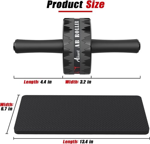 Abiarst Ab Roller Wheel - Ultimate Abs Workout Equipment for Core Strength Training | Includes Knee Pad Accessories