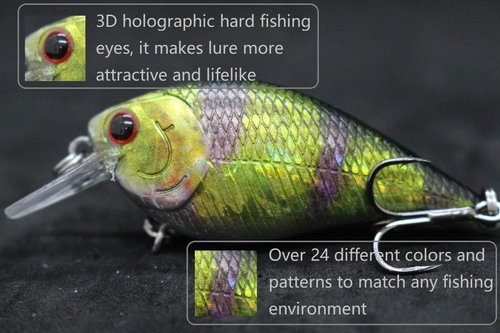 Minnow Crankbait | Bass Fishing Lure with Jerkbait Design - Perfect for Tackle Box Essentials