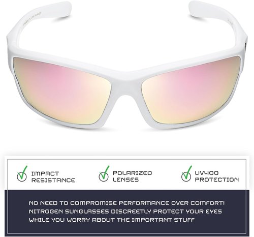 Nitrogen Polarized Wrap Around Sport Sunglasses for Men Women UV400 Driving Fishing Running Sun Glasses