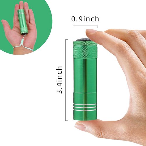 Hilngav 6 Pack Mini Flashlight Bulk, Small Aluminum LED Powerful Handheld Flash Light with Batteries Lanyard High Lumens Flashlights for Night Reading Christmas Gifts Stocking Stuffers Camping