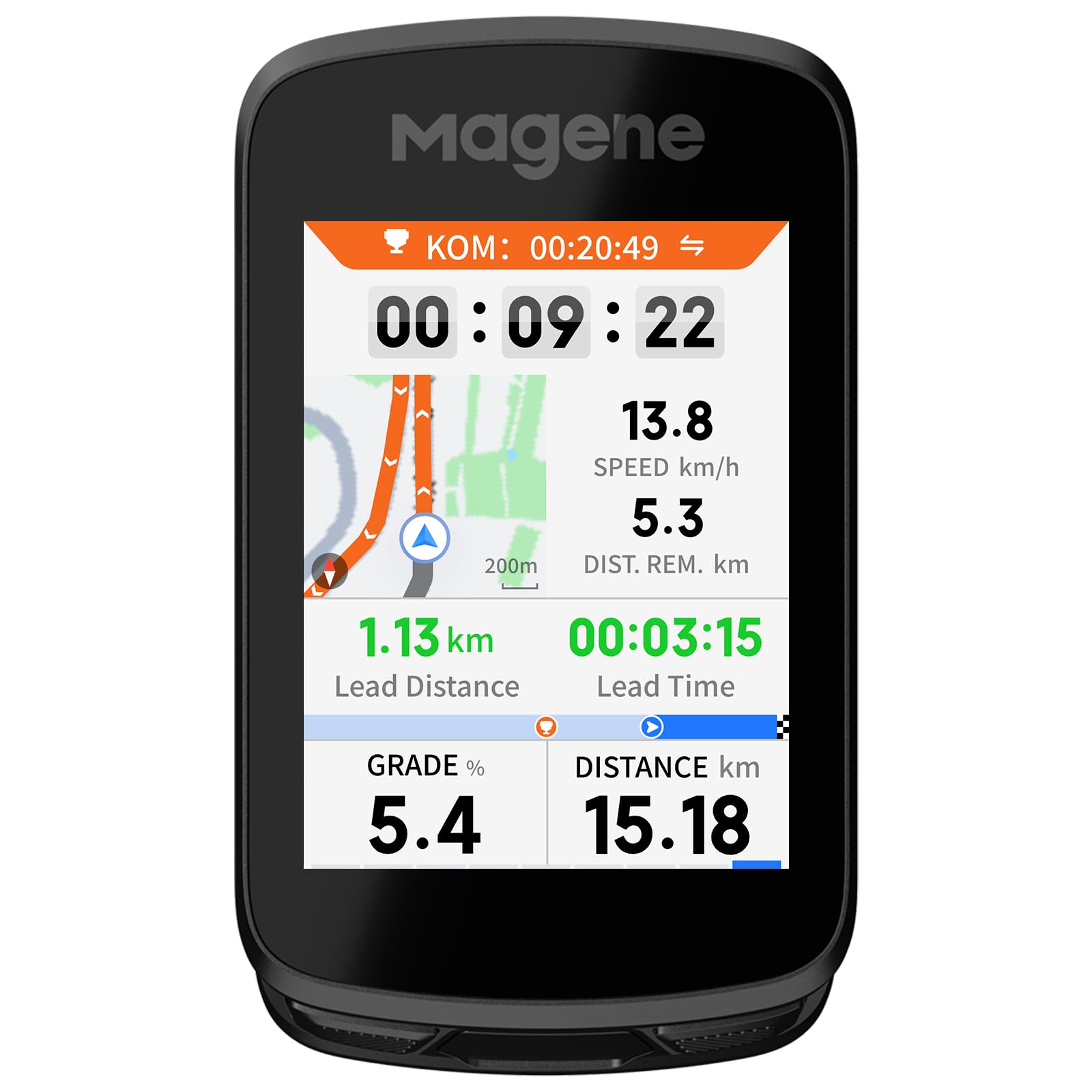 Magene C606 Pro GPS Bike Computer – 2.8" Transflective Touchscreen, 25Hr Battery, Map Navigation, Climb Pro, Live Segments, ANT+/Bluetooth Cycling Computer