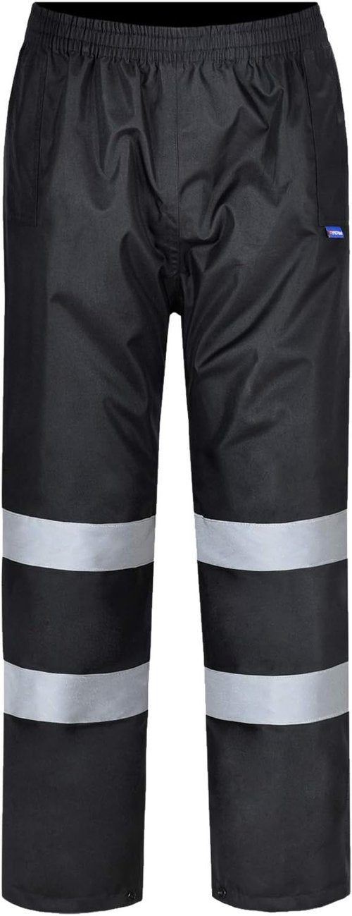 AYKRM Waterproof Reflective Safety Rain Pants - High Visibility for Fishing, Cycling & Hiking