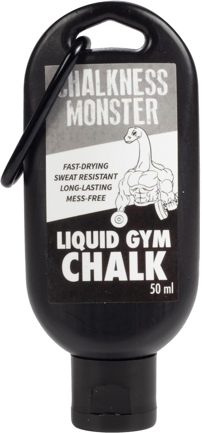 Liquid Gym Chalk - Mess-Free - 3 Pack Premium Sweat Resistant, Long Lasting Grip - Quick Dry Improved Hand Grip for Gymnastics, Rock Climbing, Power Lifting and More - Chalkness Monster 50 mL Bottles
