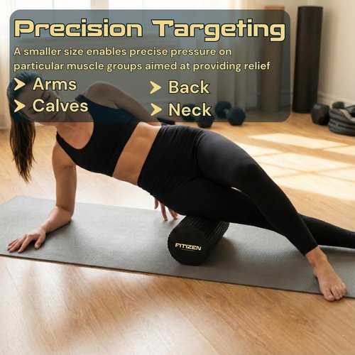 Fitizen Foam Roller - Deep Tissue Muscle Massage for Back Pain Relief | Home Gym & Yoga Equipment