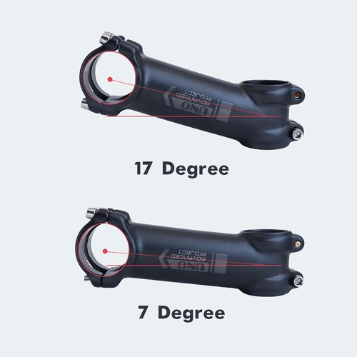 DJC UNO Bike Stem Ultralight -7 17 Degree for 31.8mm Handlebar 28.6mm MTB Mountain Road Bike Stem 60 70 80mm 90 100 110 120 130mm Kalloy,7-110mm