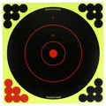 Birchwood Casey Shoot-N-C Bullseye Dispenser Targets | Always Flat Adhesive Back Shooting Training Reactive Targets with Pasters, 12" - Pack of 12