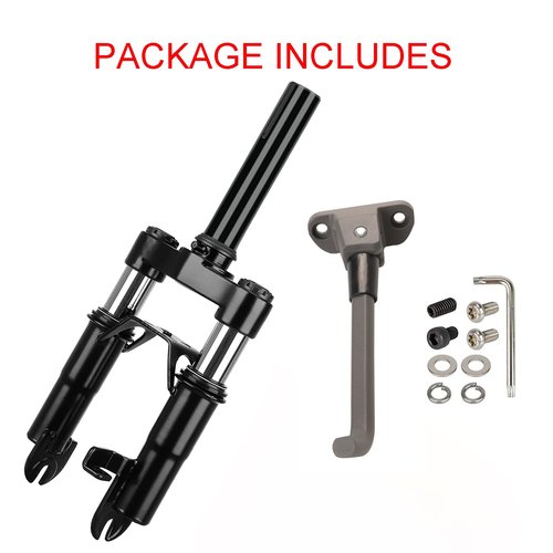 MIMIRACLE Electric Scooter Front Suspension Kit Spring Fork Compatible with Max G30 G30LP Segway Ninebot Electric Scooter Shock Absorption Parts Anti-Vibration Accessories with Foot Stand