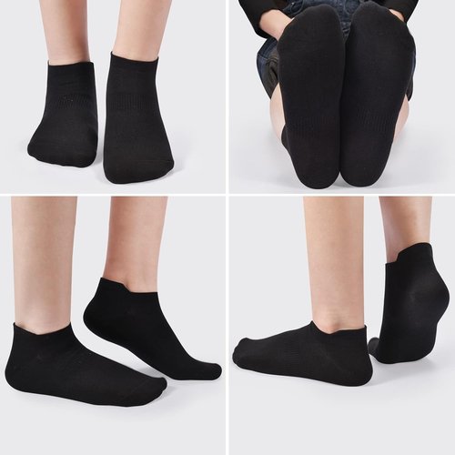 ATBITER Ankle Socks - Thin Athletic No Show Socks for Men & Women | 6-12 Pairs with Heel Tab