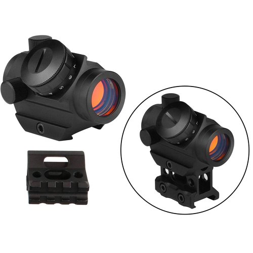 Beileshi Red Dot Sight, 4 MOA Compact Red Dot Gun Sight Rifle Scope with 1 inch Riser Mount (Black Color)