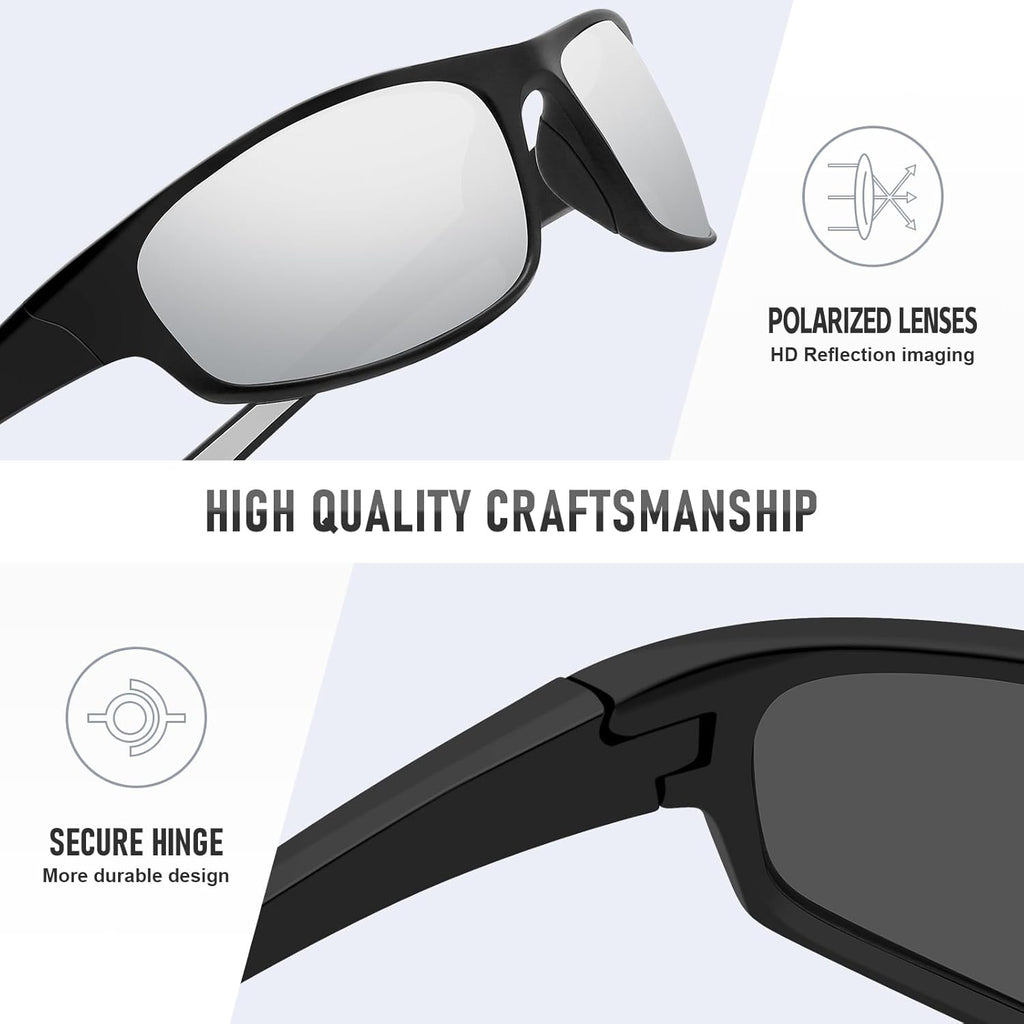 Skiennix Sports Polarized Sunglasses - UV Protection for Men & Women | Ideal for Fishing, Cycling, and Running