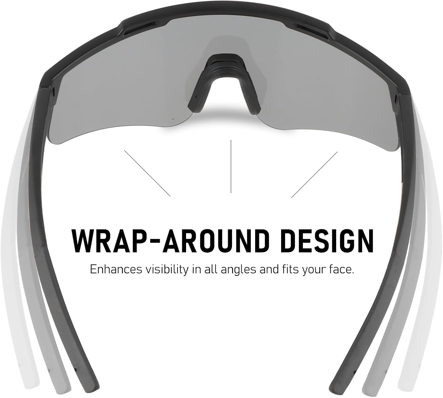 Skiennix Tactical Eyewear - Anti-Fog Sports Glasses with 3 Interchangeable Lenses & UV400 Protection
