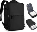 Skiennix Large Travel Backpack - Waterproof Airline Approved Carry-On for Women | Black Casual Daypack