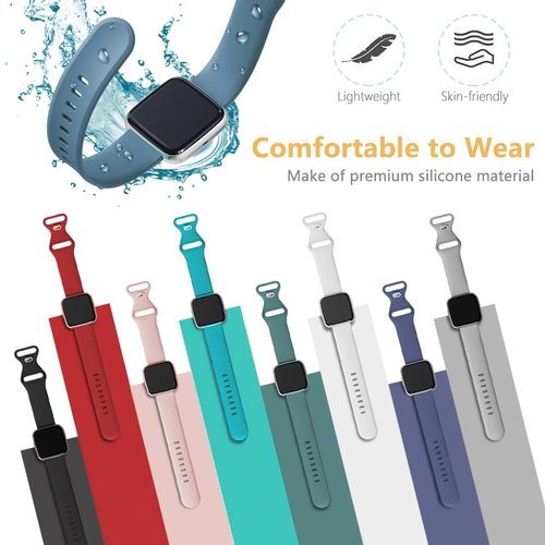 Compatible with Jacoosa Smart Watch Bands, Quick Release Silicone Sport Strap Replacement Watchband with Woven Loop Design Compatible with QONBINK, Jacoosa K62, L70 Smart Watch (5 Pack-2, 22mm size band)