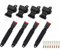 Bravokit Retractable Golf Cart Seat Belts Kit, Universal Retractable Seatbelts Fits Club Car EZGO TXT&RXV Yamaha Drive Club Car DS (Set of 4)