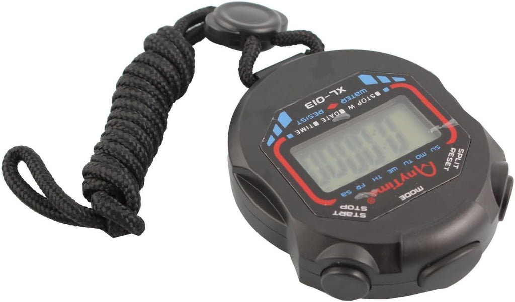 Skiennix Waterproof Sports Stopwatch Timer - Multi-Function with Large Display, Date, Time & Alarm