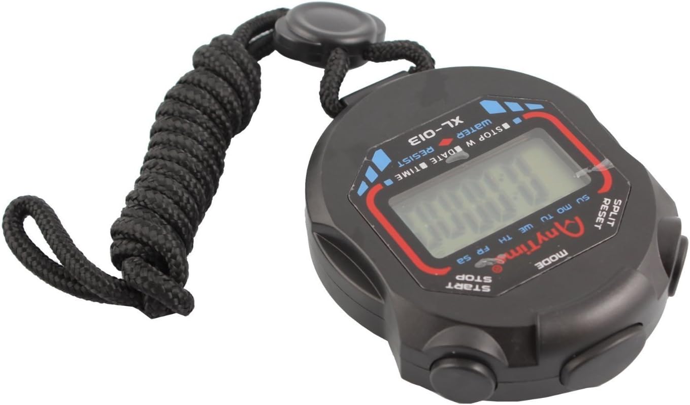 Skiennix Waterproof Sports Stopwatch Timer - Multi-Function with Large Display, Date, Time & Alarm