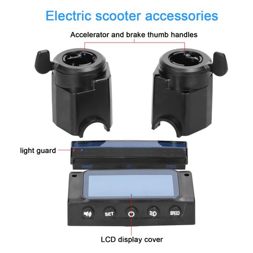 Karlak 8 Inch Electric Scooter LCD Display Monitor Cover ive Guard with Accelerator Brake Thumb Handle