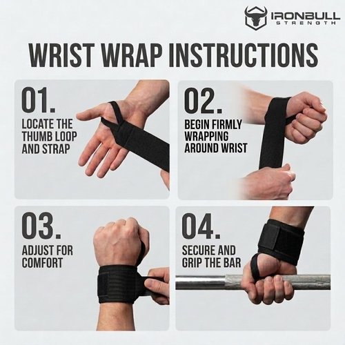 **USPA Approved Wrist Wraps by [Brand Name] | 18” Premium Quality Straps for Weightlifting**