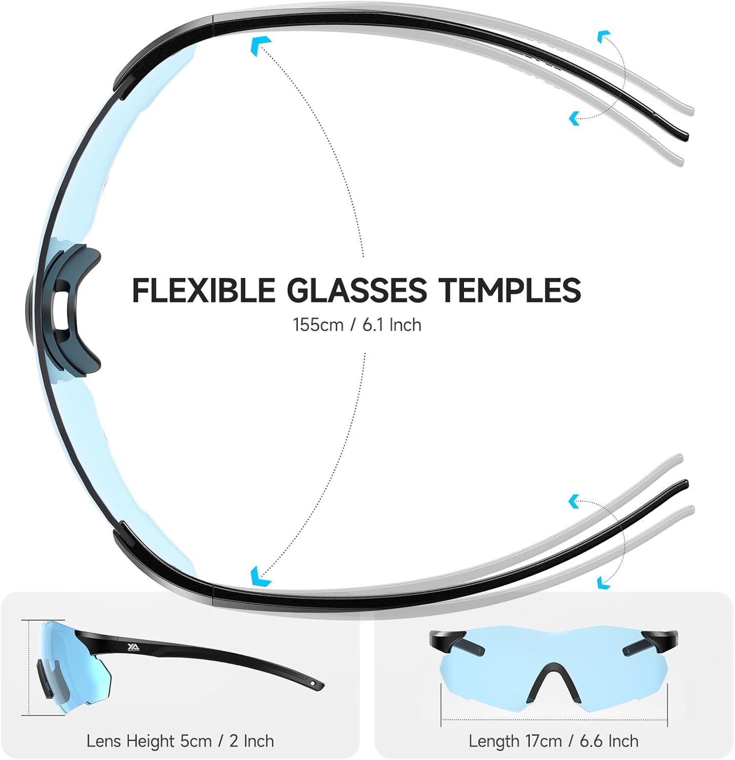Xaegistac Safety Glasses - Anti-Fog Shooting Glasses with Wide Field of View & Soft Nose Pad | Ideal for Hunting & Airsoft