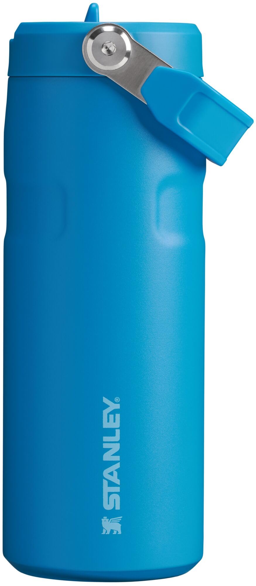 Stanley IceFlow Flip Straw 2.0 Water Bottle 16 OZ | Built-In Straw with Larger Opening | Lightweight & Leak-Resistant | Insulated Stainless Steel | BPA-Free | Azure