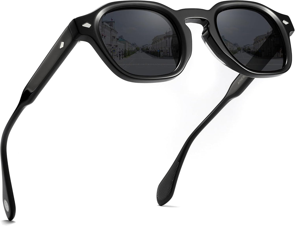 Skiennix Acetate Polarized Sunglasses - Retro HD Clarity & UV Protection for Men and Women