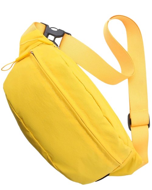HAUMAUH Fanny Packs Women Men Waist Packs | Bum Bag Bumbag Running Travel Sports Gym Outdoors Urban Commute Festival (Yellow)