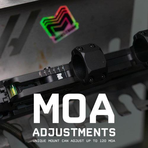Monstrum Balrog Adjustable Scope Mount - Integrated Bubble Level | 30mm & 1-Inch Diameter Inserts