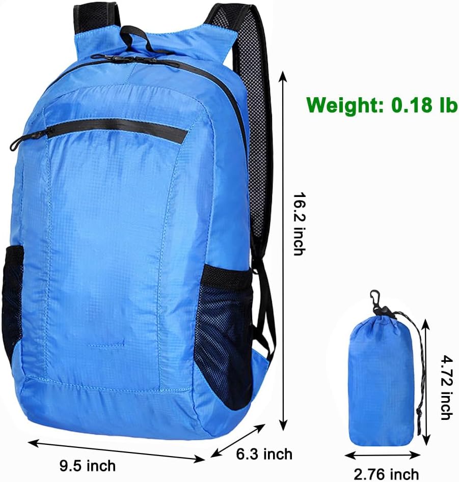 Skiennix Foldable Daypack - Lightweight Waterproof Hiking Backpack for Men & Women | Compact Travel Rucksack