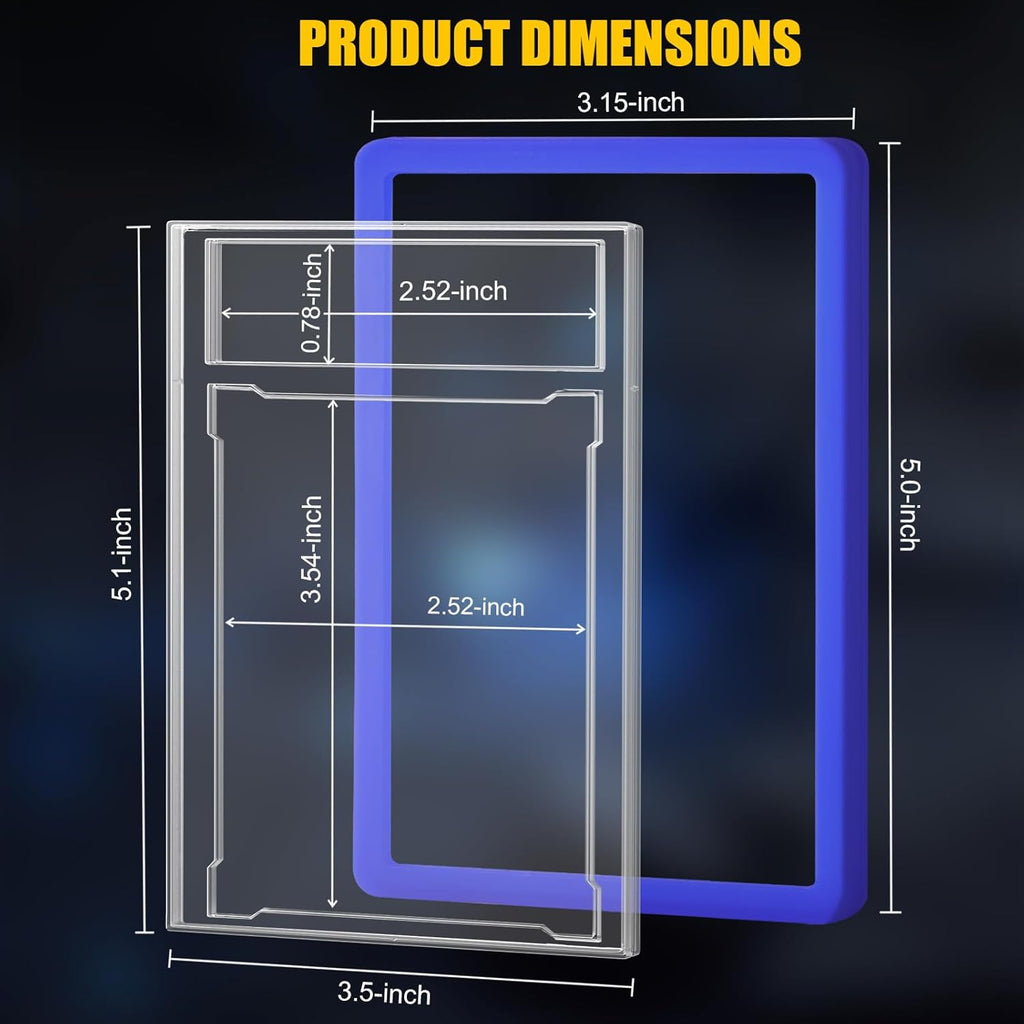 PSA Graded Card Slab Bumper Set - Hard TPU Protectors for Game, Sports & Trading Cards