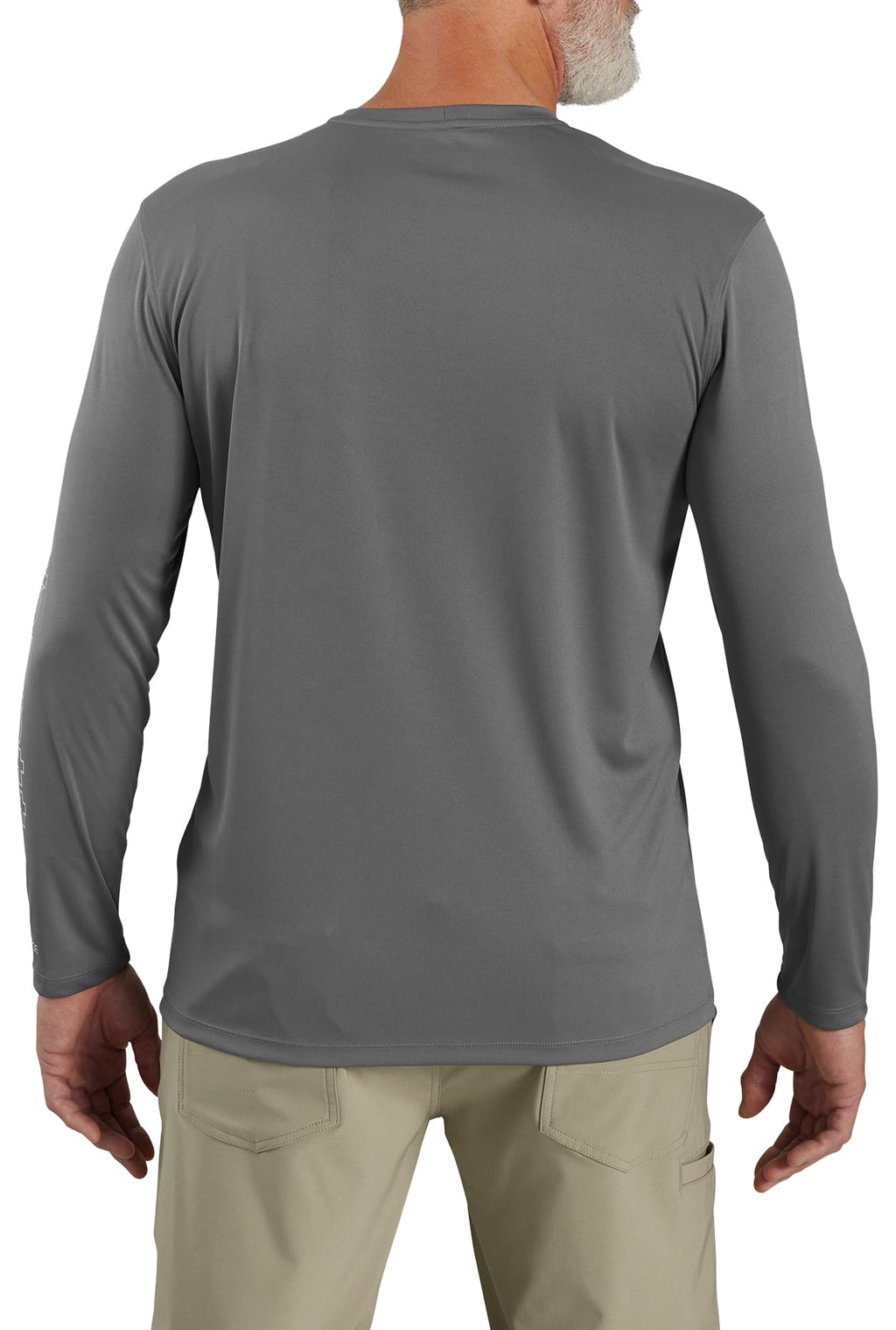 Carhartt Men's Force Sun Defender™ Lightweight Long-Sleeve Logo Graphic T-Shirt, Steel, X-Large/Tall